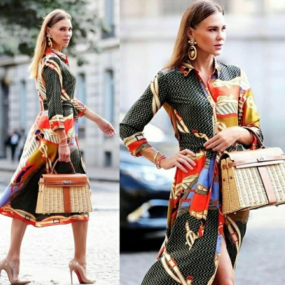 Zara Dresses & Skirts - Zara Multicolor Patterned Dress